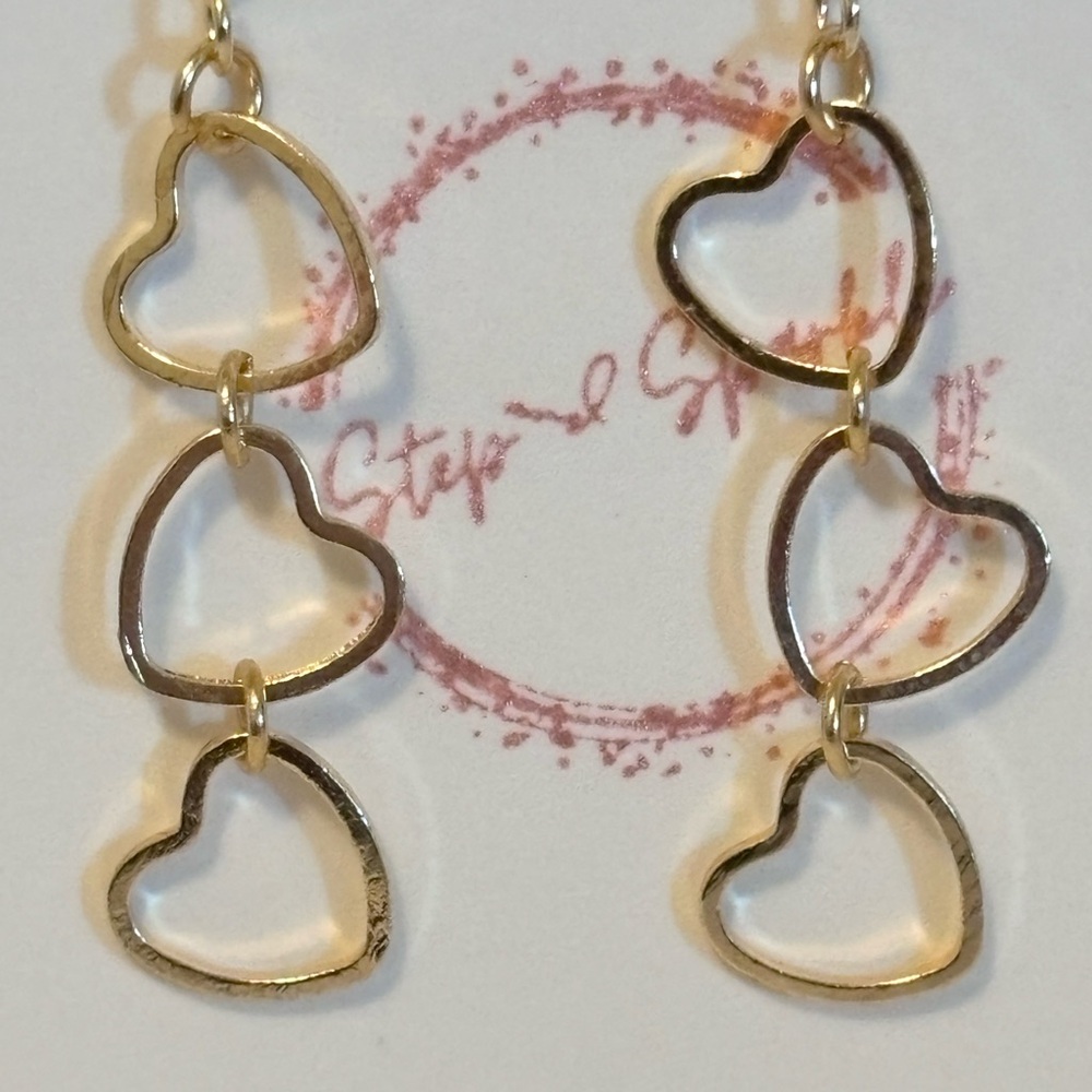 Triple dangle ❤️ earrings